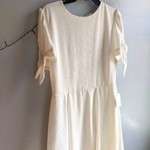 Vintage cream mini short-sleeved dress Jr 15/16